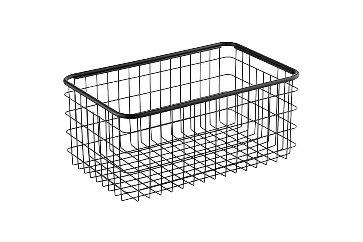 The Container Store Deep Large Urban Stackable Basket Black