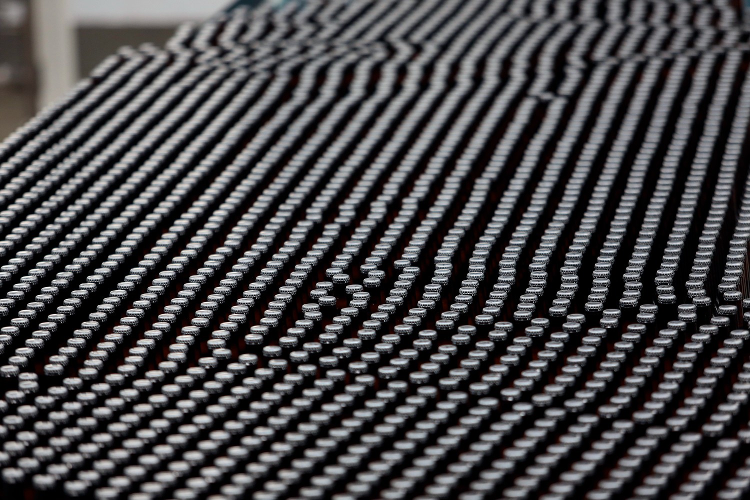 many bottles and bottle caps