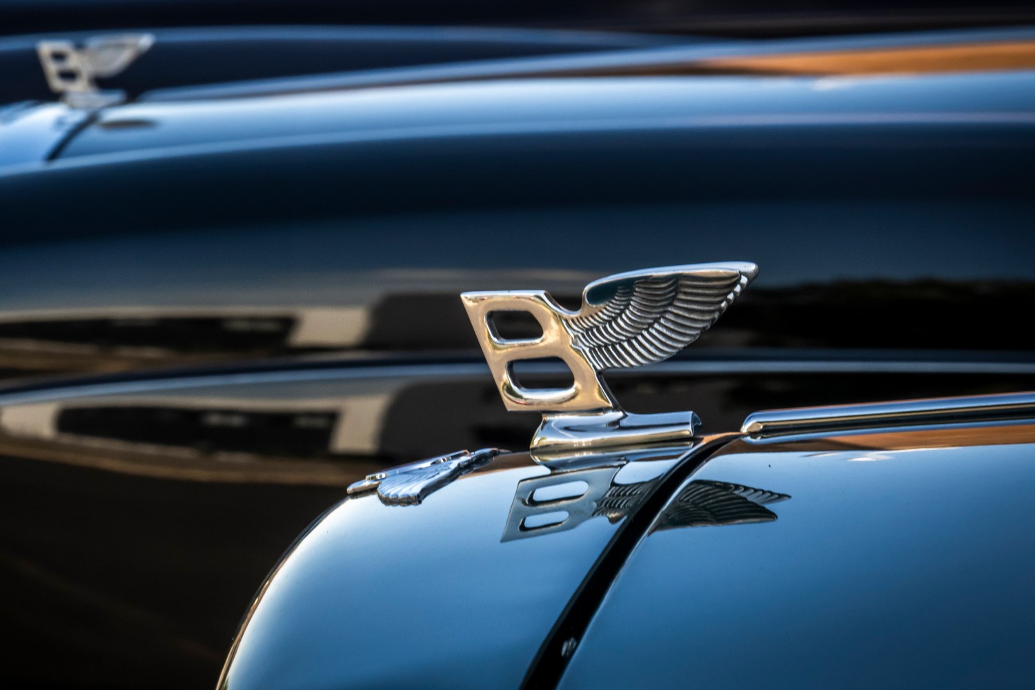Bentley logos on two cars
