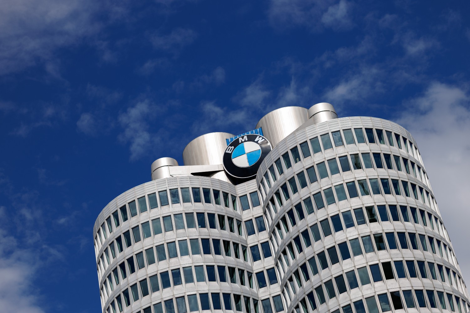 BMW logo on tower