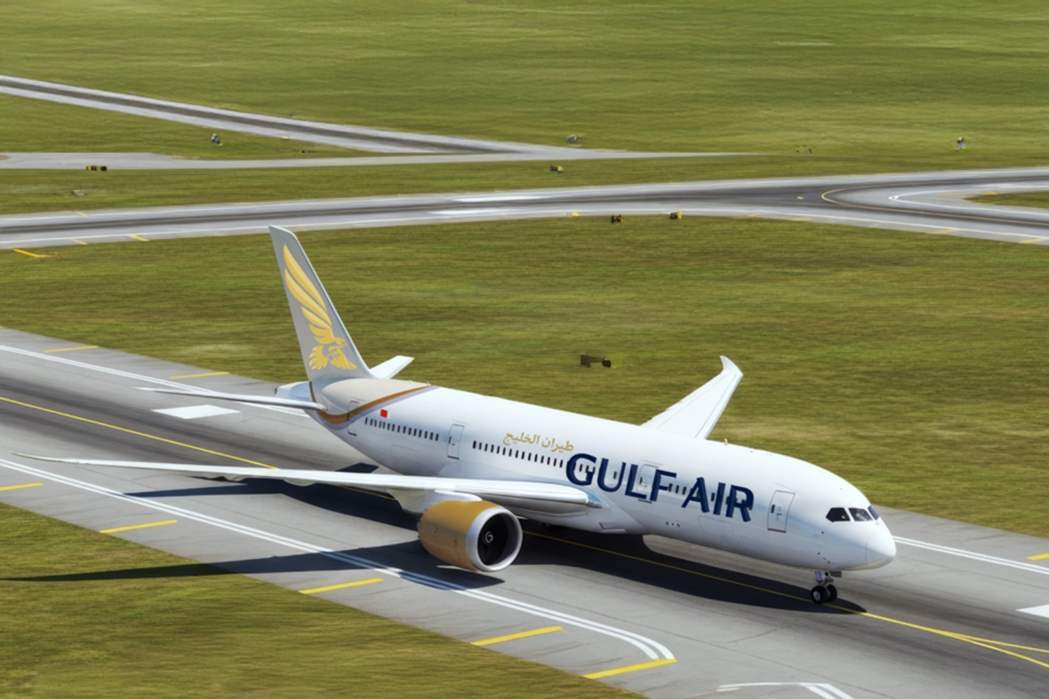 Gulf Air plane on tarmac
