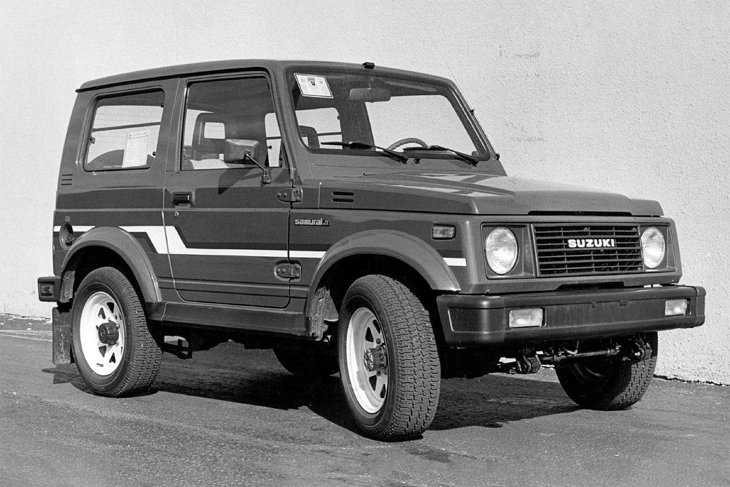 A Suzuki Samurai 4x4 shot in 1986. We take a look at the Samurai Jack White got for his 50th birthday.