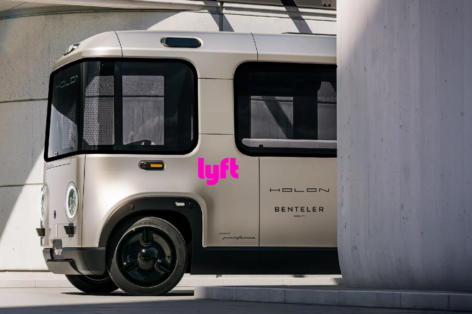 Rendering of Lyft's autonomous shuttles