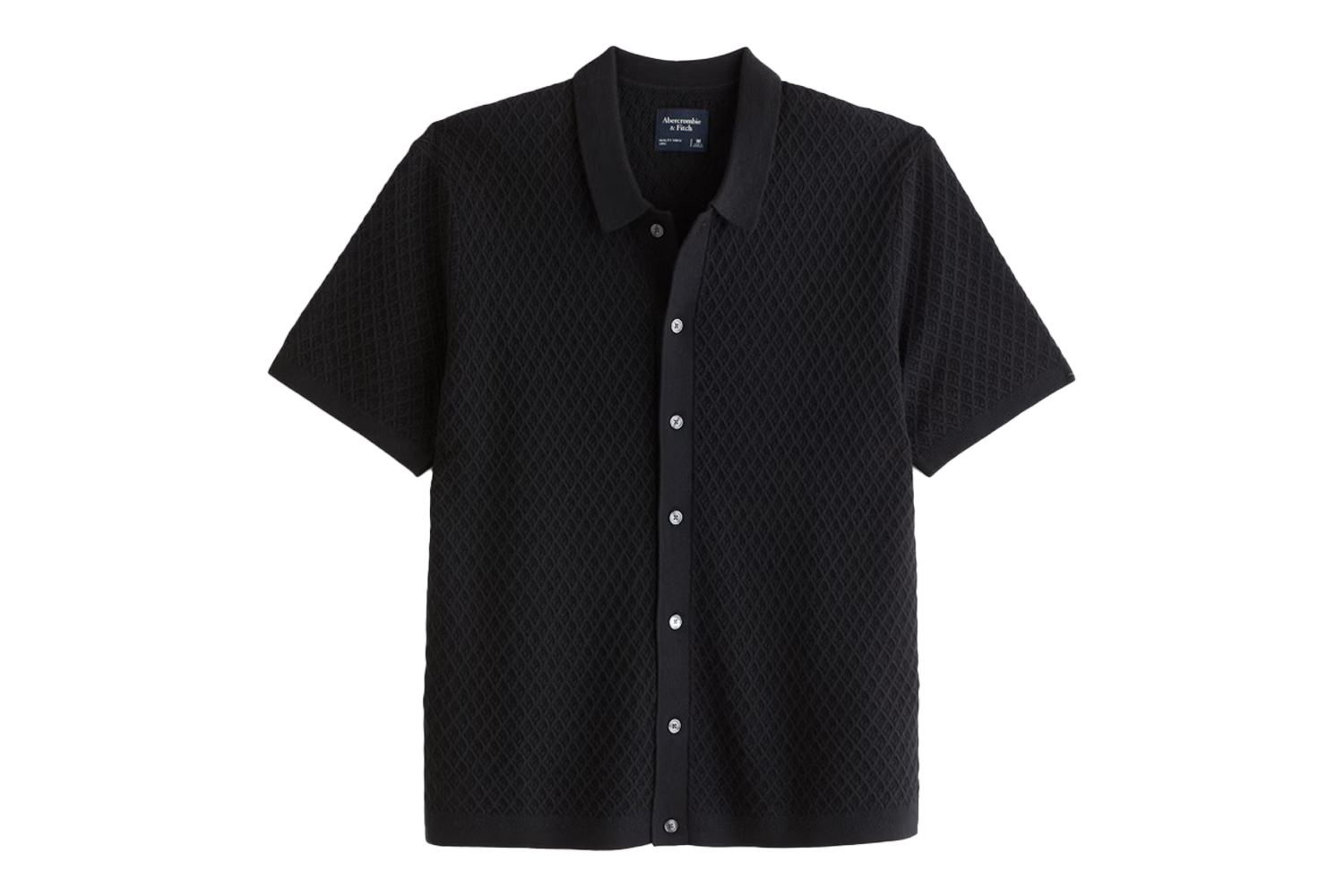 Abercrombie & Fitch Diamond Stitch Button-Through Sweater Polo