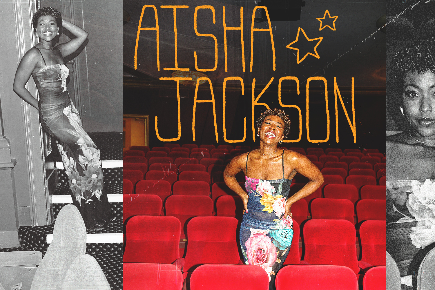 Aisha Jackson, currently starring in "The Great Gatsby" on Broadway, is photographed in the New York City's Broadway Theatre