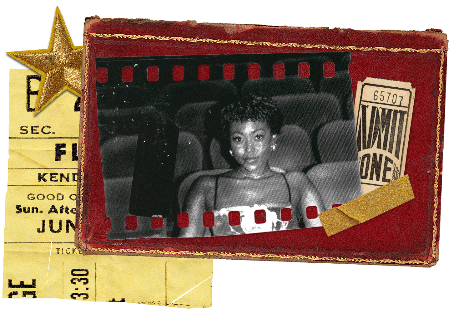 Aisha Jackson, a rising Broadway talent currently starring in "The Great Gatsby" musical, sitting in the seats at the Broadway Theatre