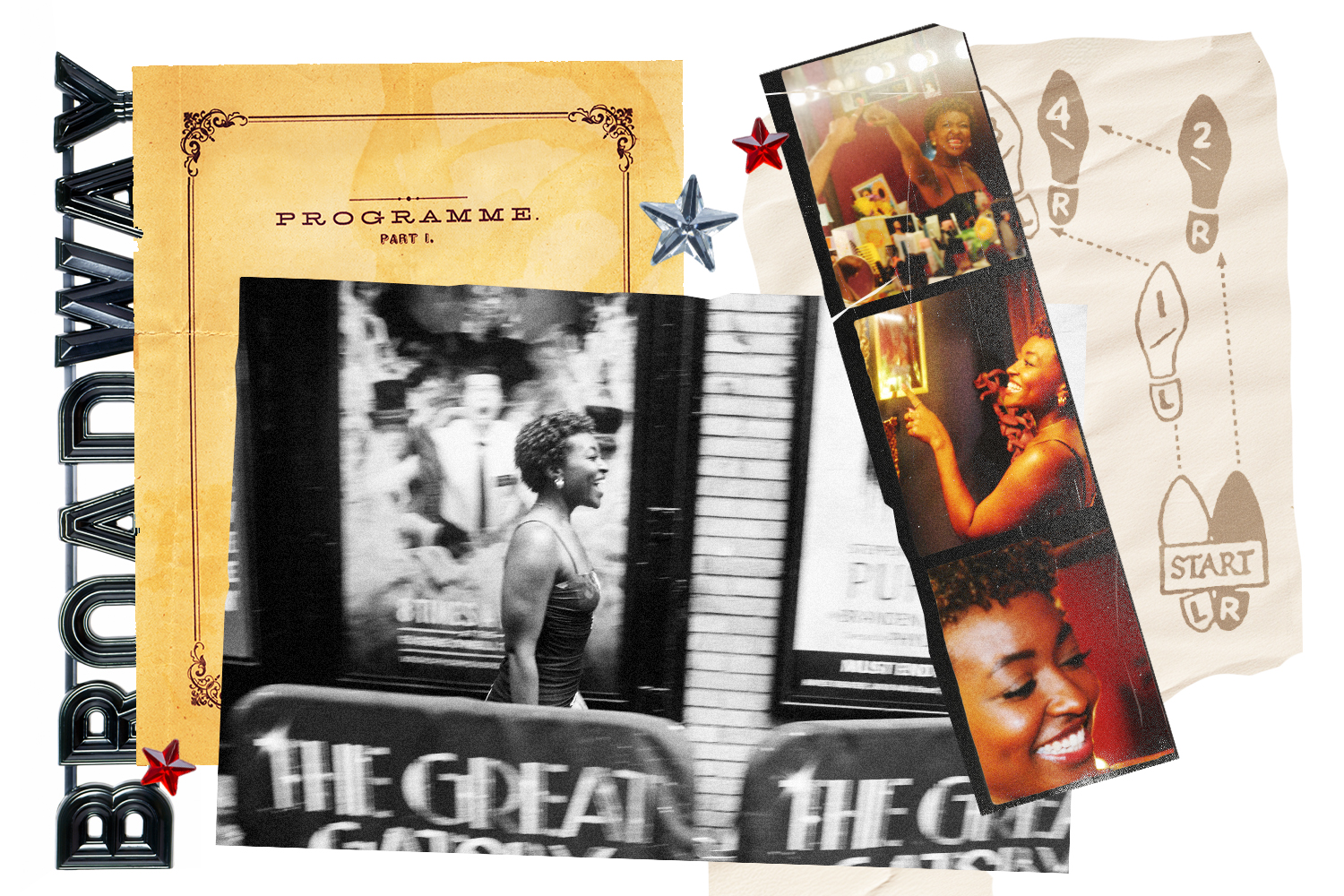 Aisha Jackson, star of "The Great Gatsby" on Broadway, is photographed outside the Broadway Theatre and in her dressing room