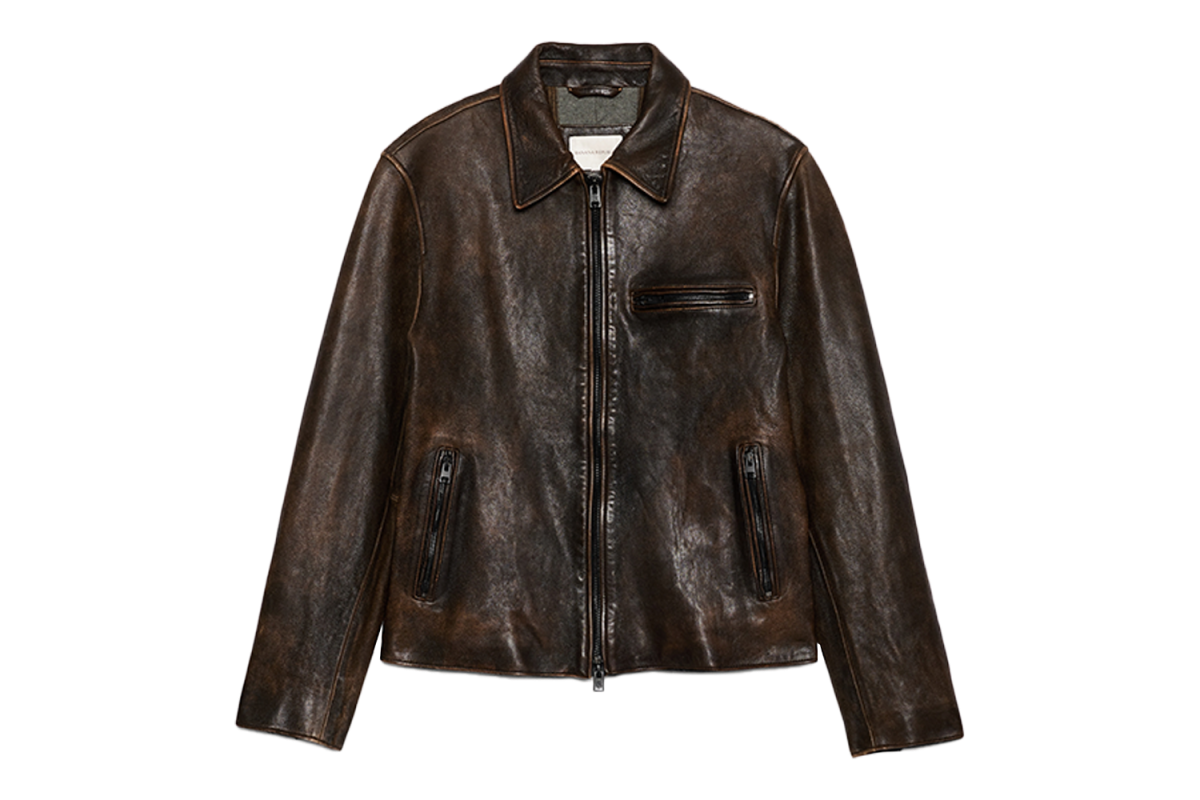 Banana Republic Leather Racing Jacket