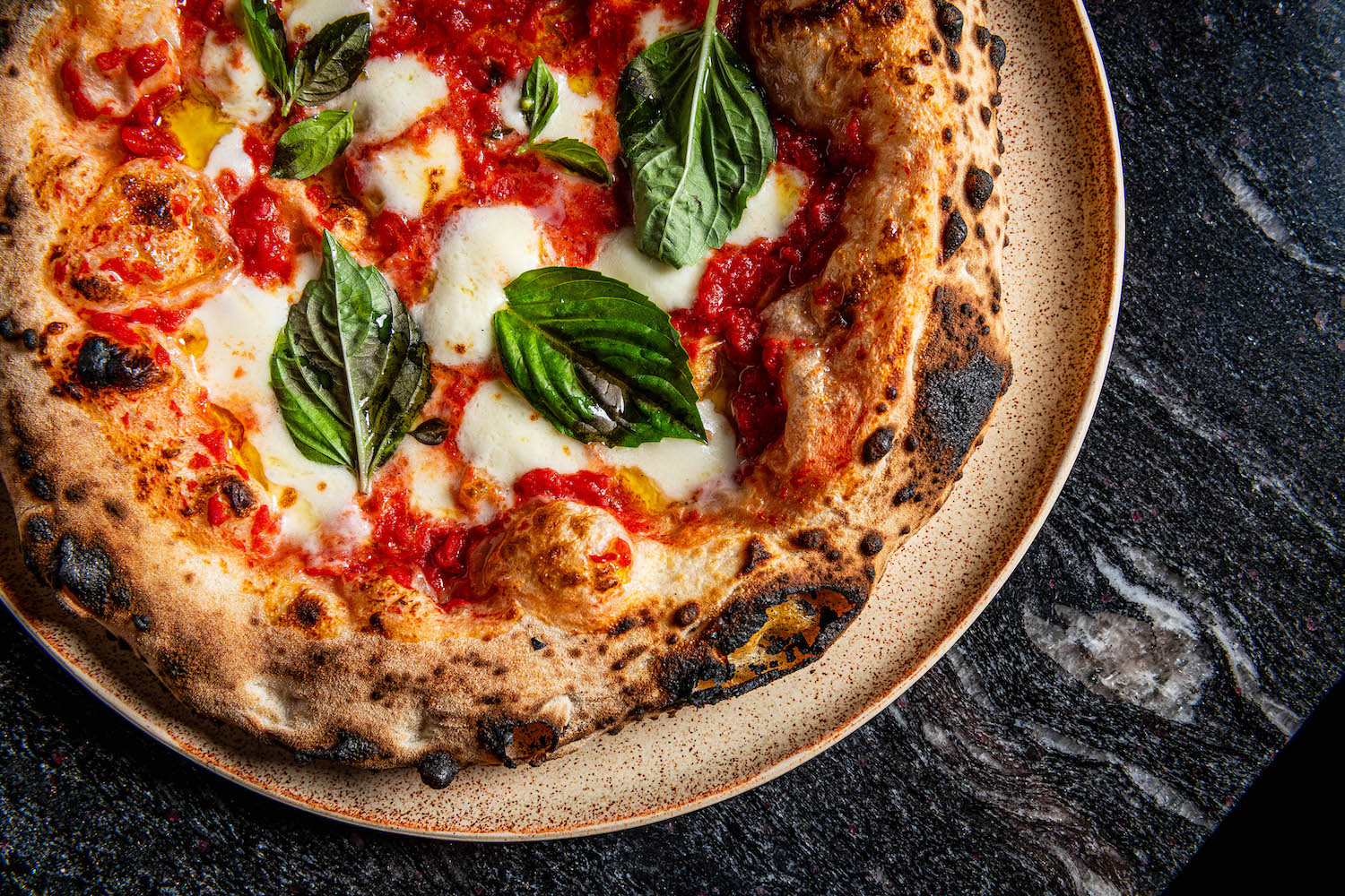 The Margherita pizza from Inferno Pizzeria Napoletana