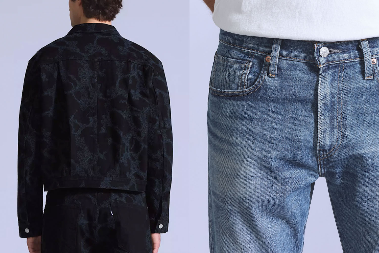 Jeans and a top from Levi's Blue Tab, the new Japanese-made sub-label