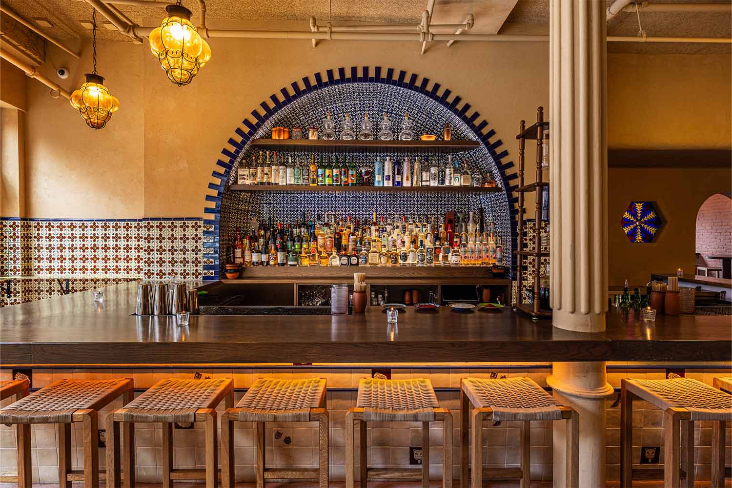 The Interior of Mixteca, a new agave bar in NYC's West Village