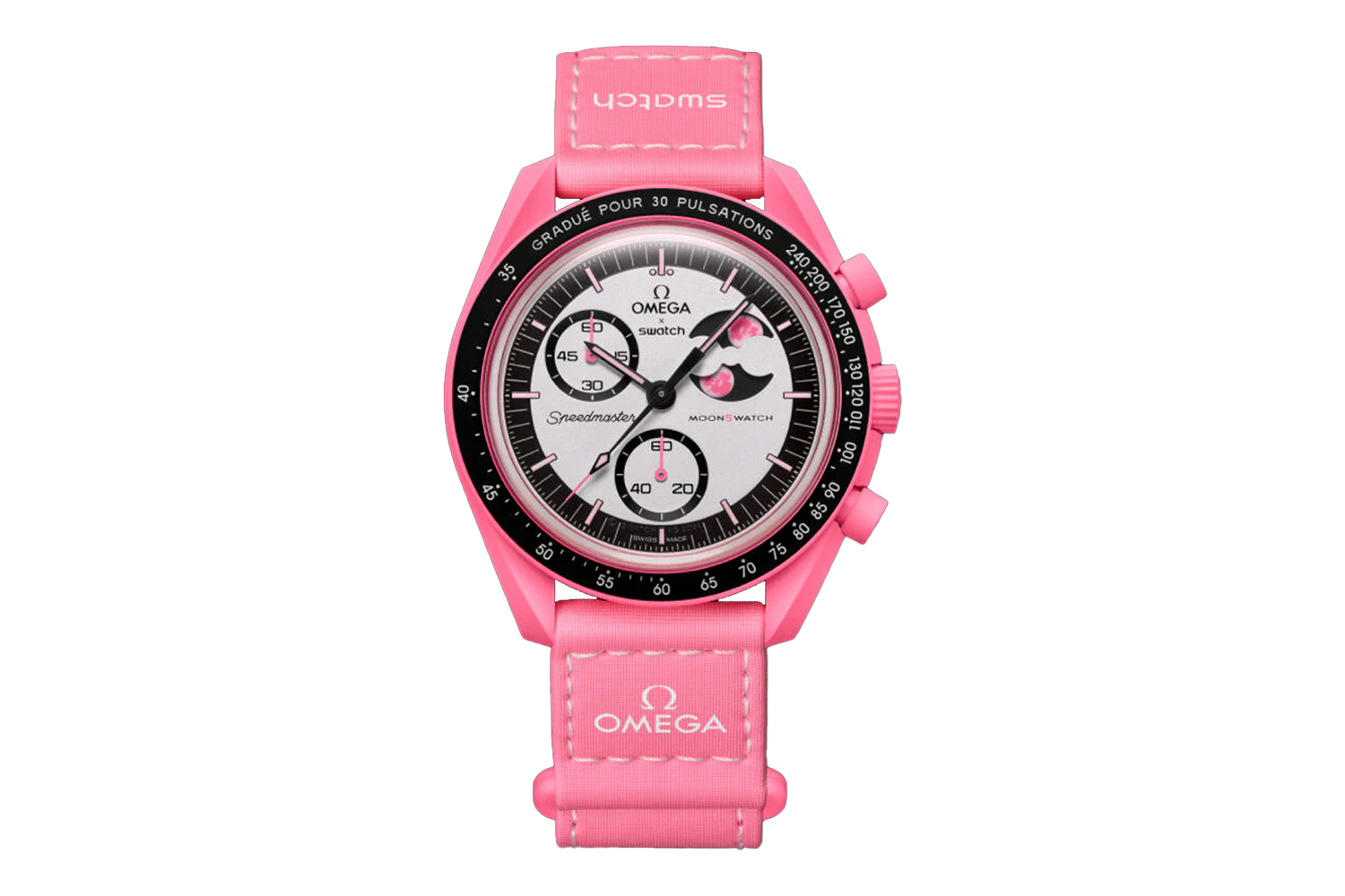 MoonSwatch Mission to the Pink Moonphase 