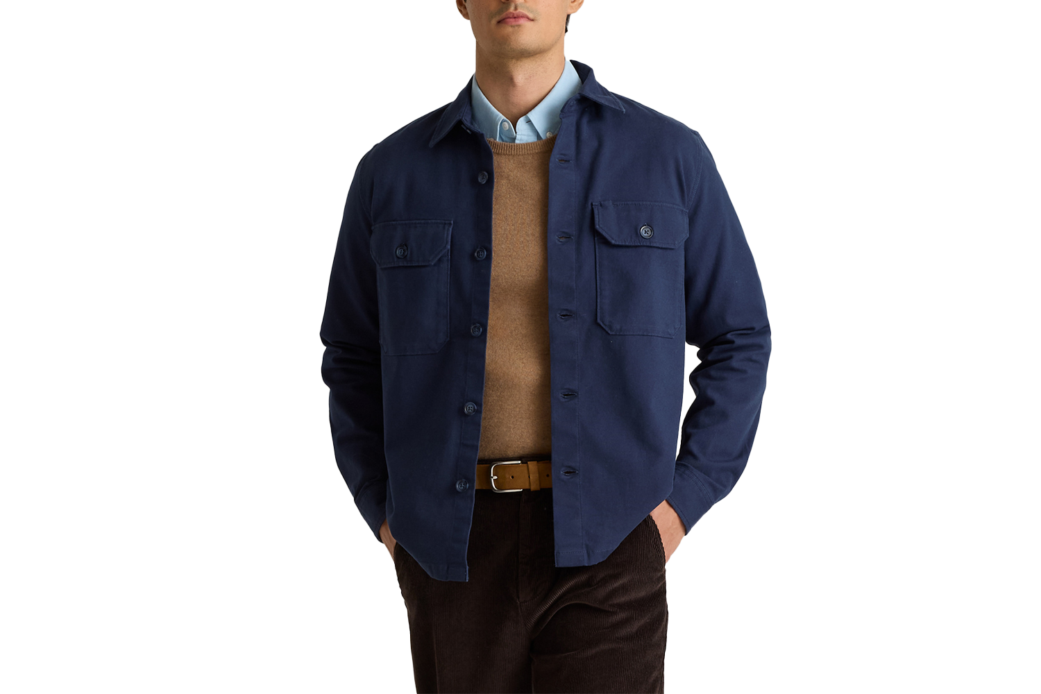 Quince Double-Brushed Stretch Overshirt Jacket