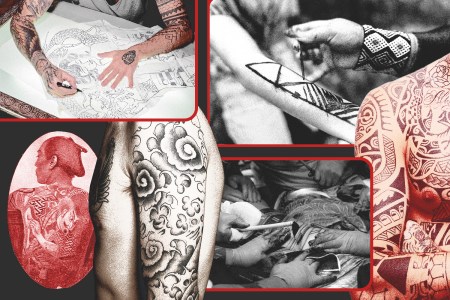 a compilation photograph of different tattoo styles from around the world