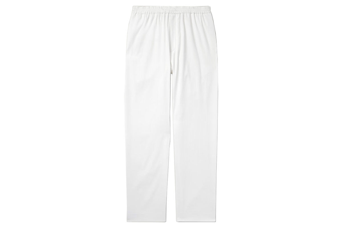 The Row Jonah Wide-Leg Stretch Cotton-Blend Trousers