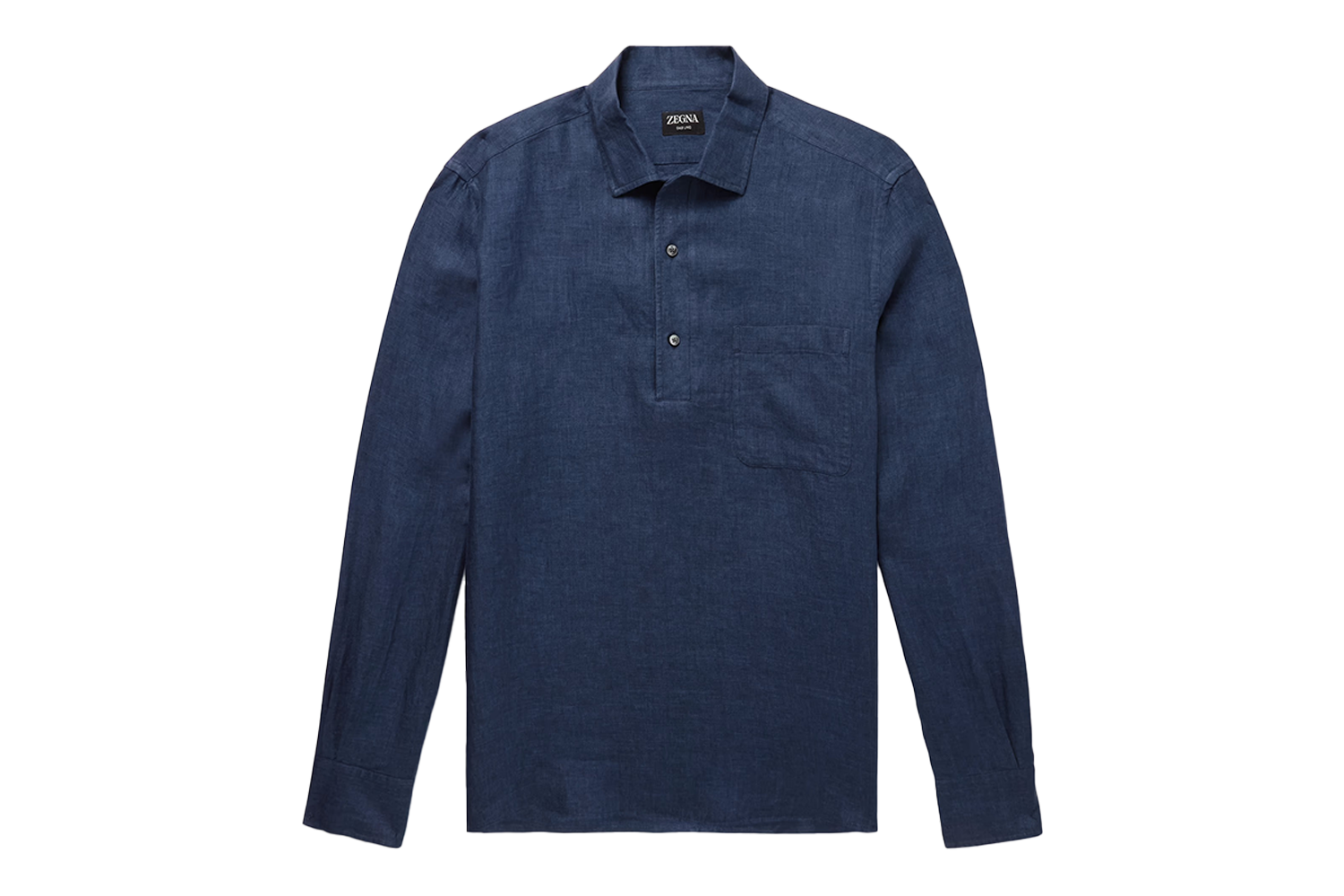 Zegna Oasi Linen Half-Placket Shirt