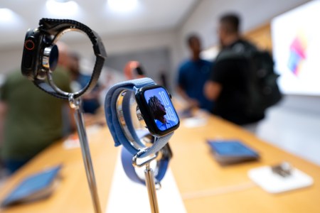 Apple Watches on display