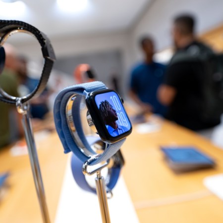 Apple Watches on display