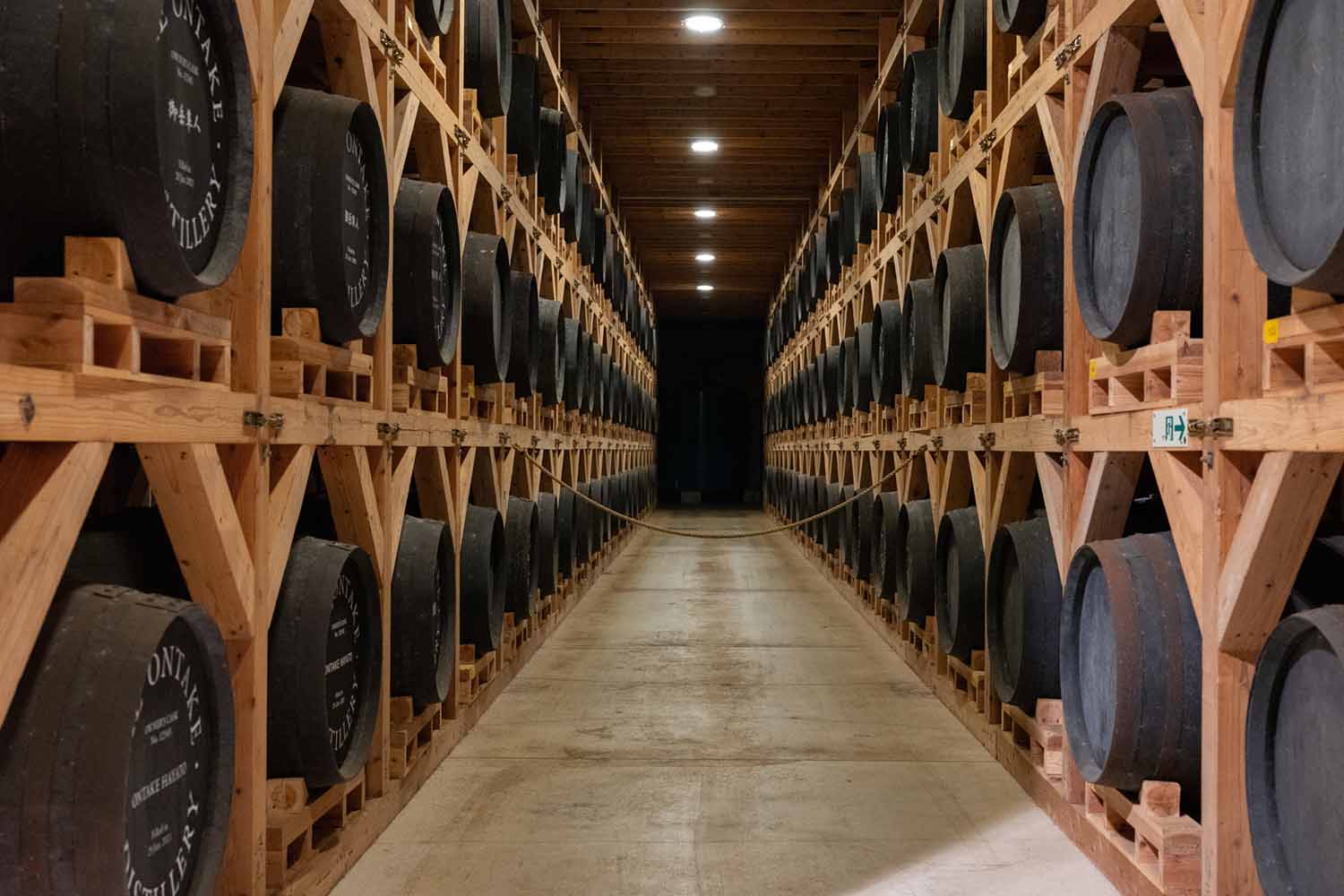 Semi-underground barrel aging at Ontake