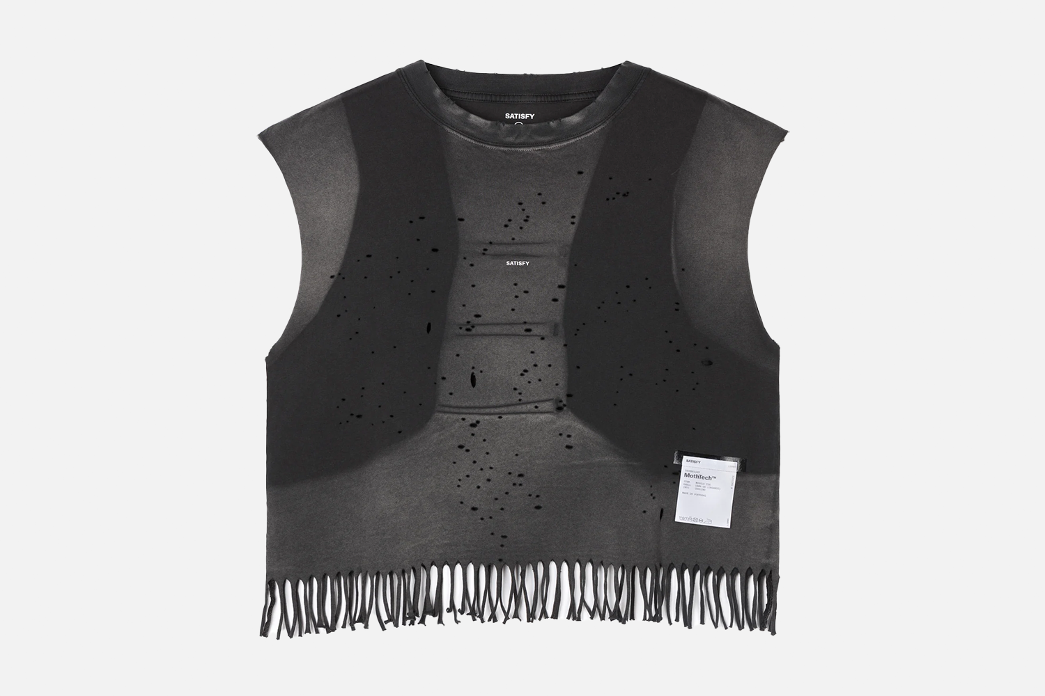 Satisfy MothTech Cropped Fringed Muscle Tee