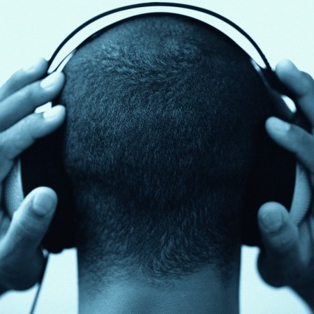 Man with headphones on