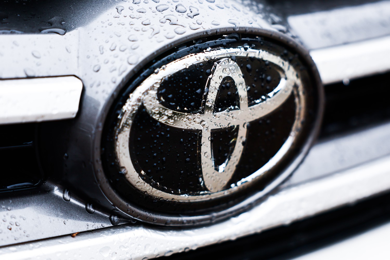 Toyota logo on the front of a car
