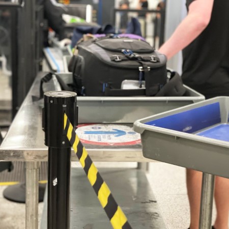 an airport TSA checkpoint