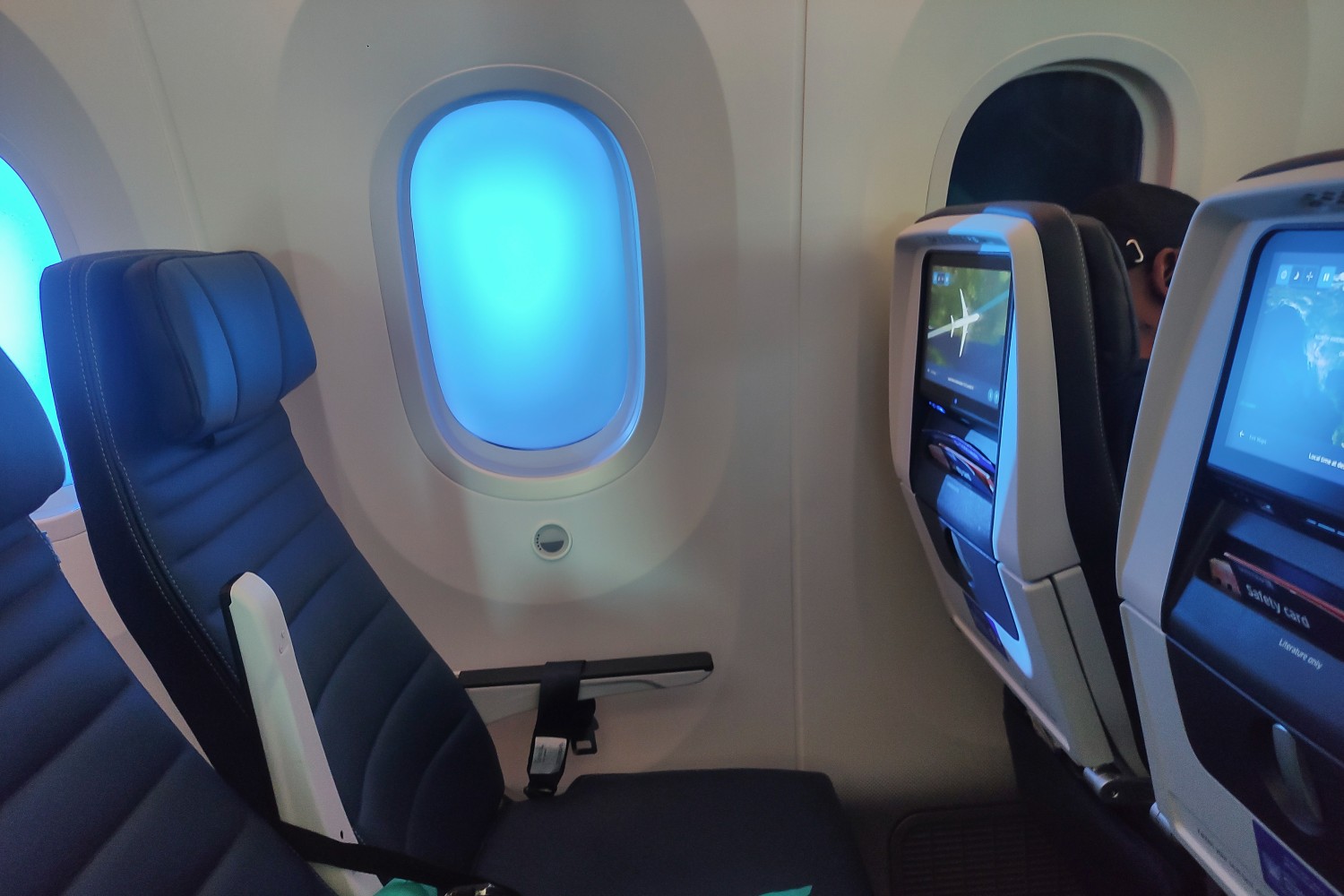 United Airlines window seat