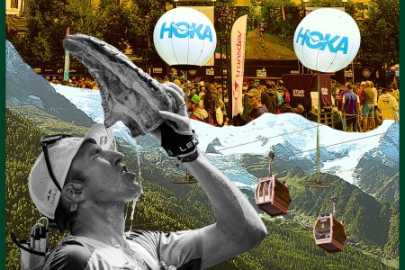 A collage of images from UTMB in Chamonix.