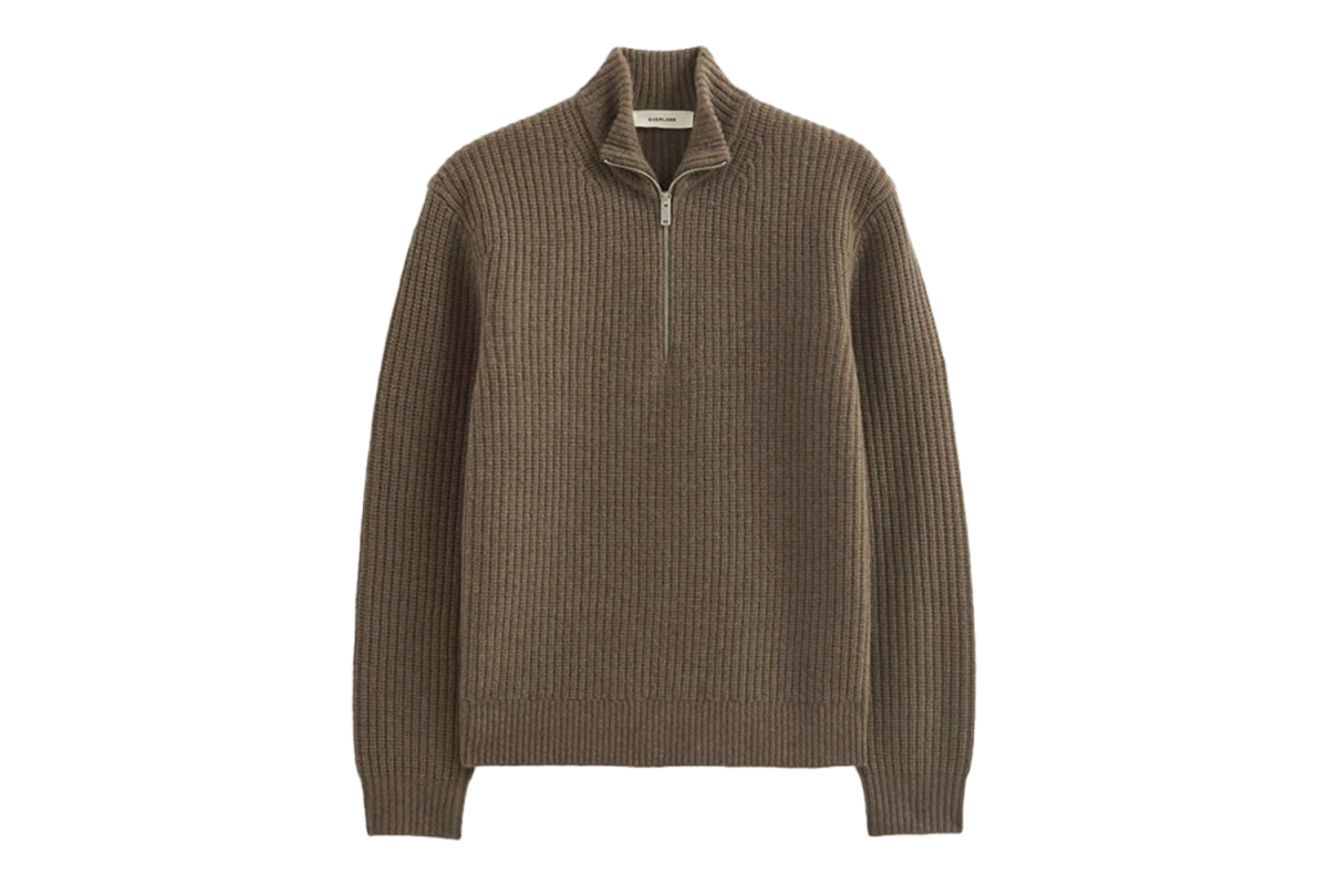 Everlane The Felted Merino Half-Zip Sweater