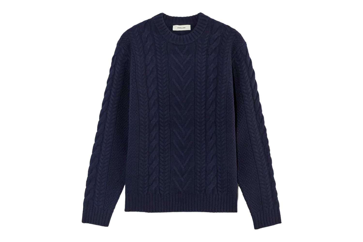Everlane The Felted Merino Cable-Knit Crew