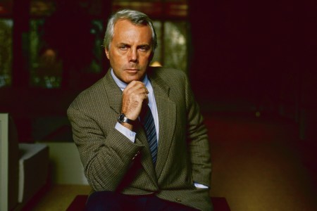 Giorgio Armani photographed in 1983 at his home in Forte dei Marmi, Italy.