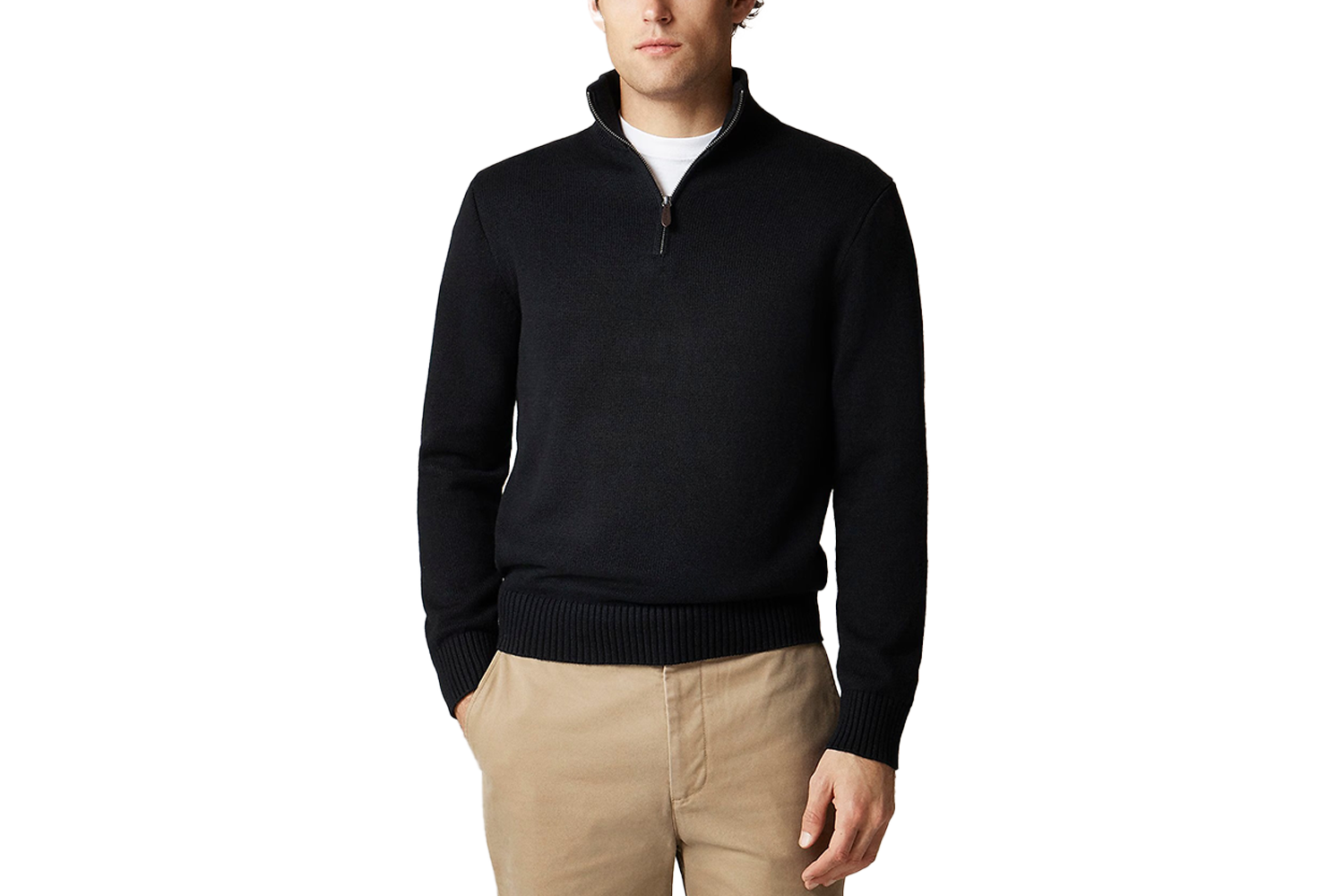 J.Crew Heritage Cotton Half-Zip Sweater