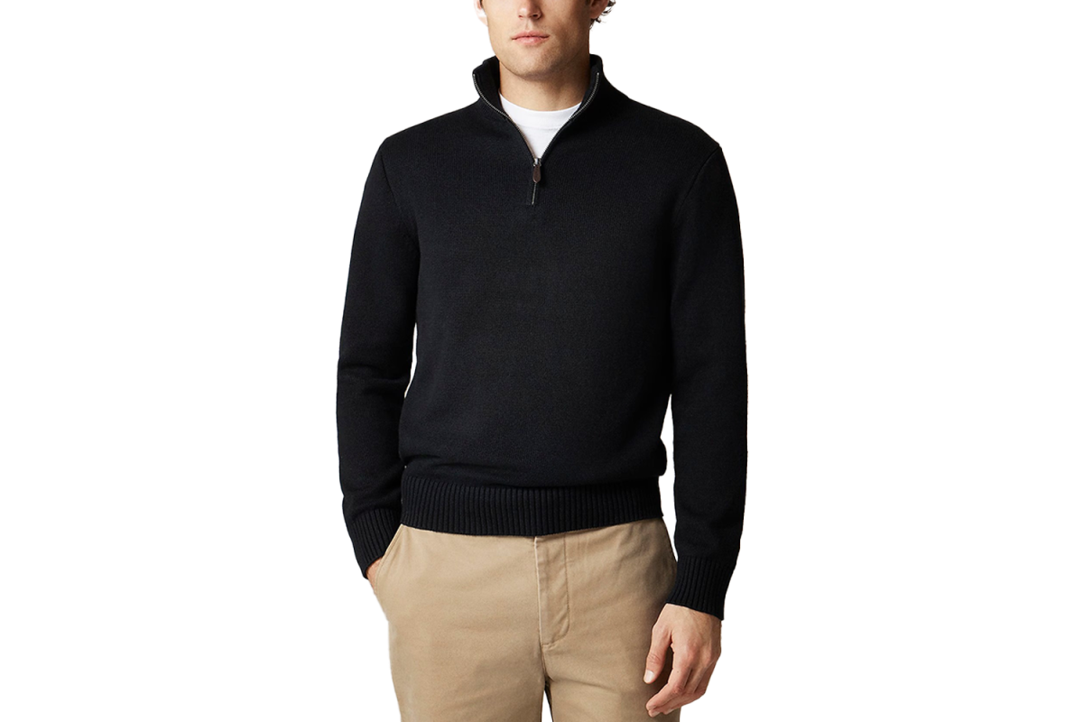 J.Crew Heritage Cotton Half-Zip Sweater