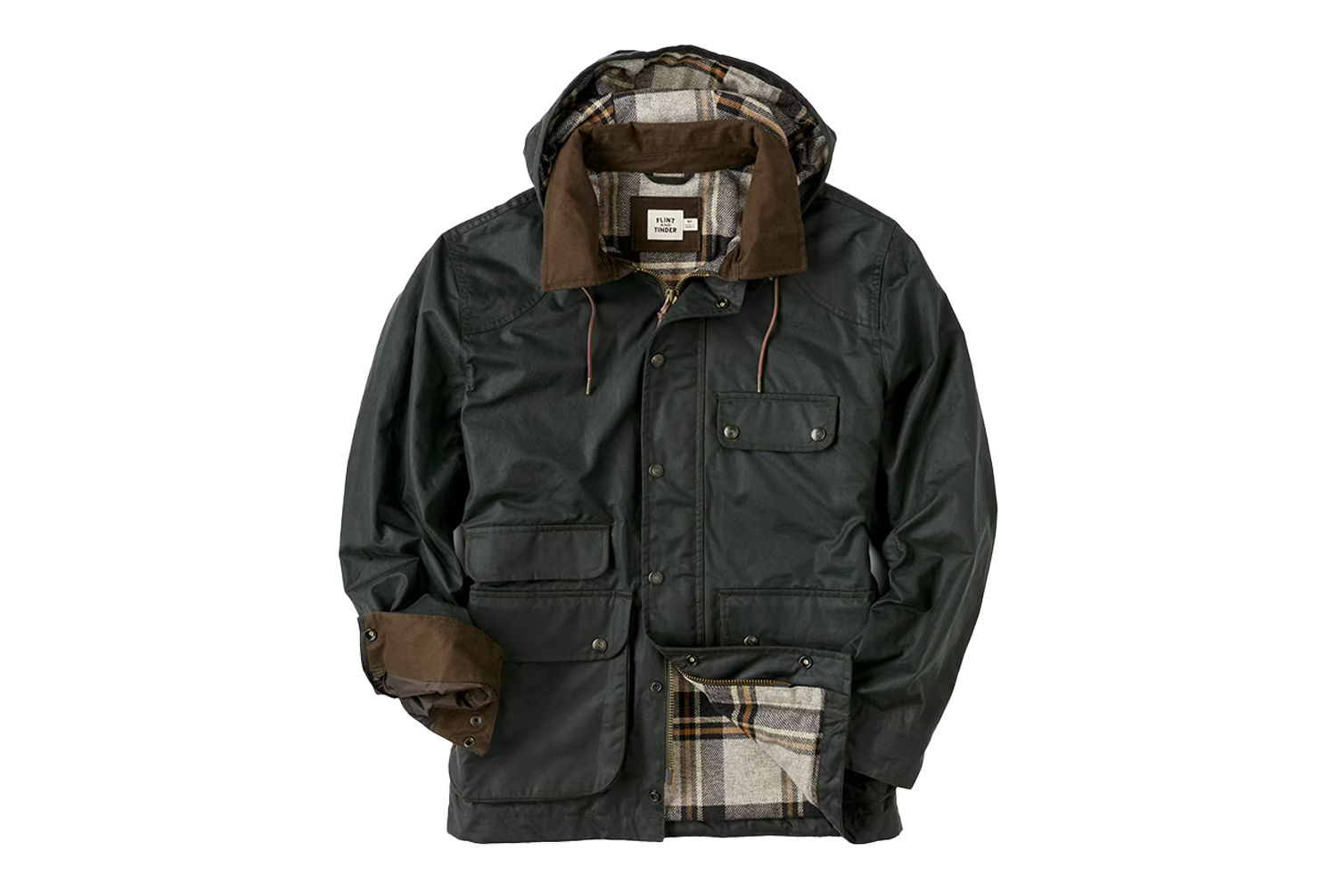 Flint and Tinder Flannel-Lined Waxed Hudson Jacket
