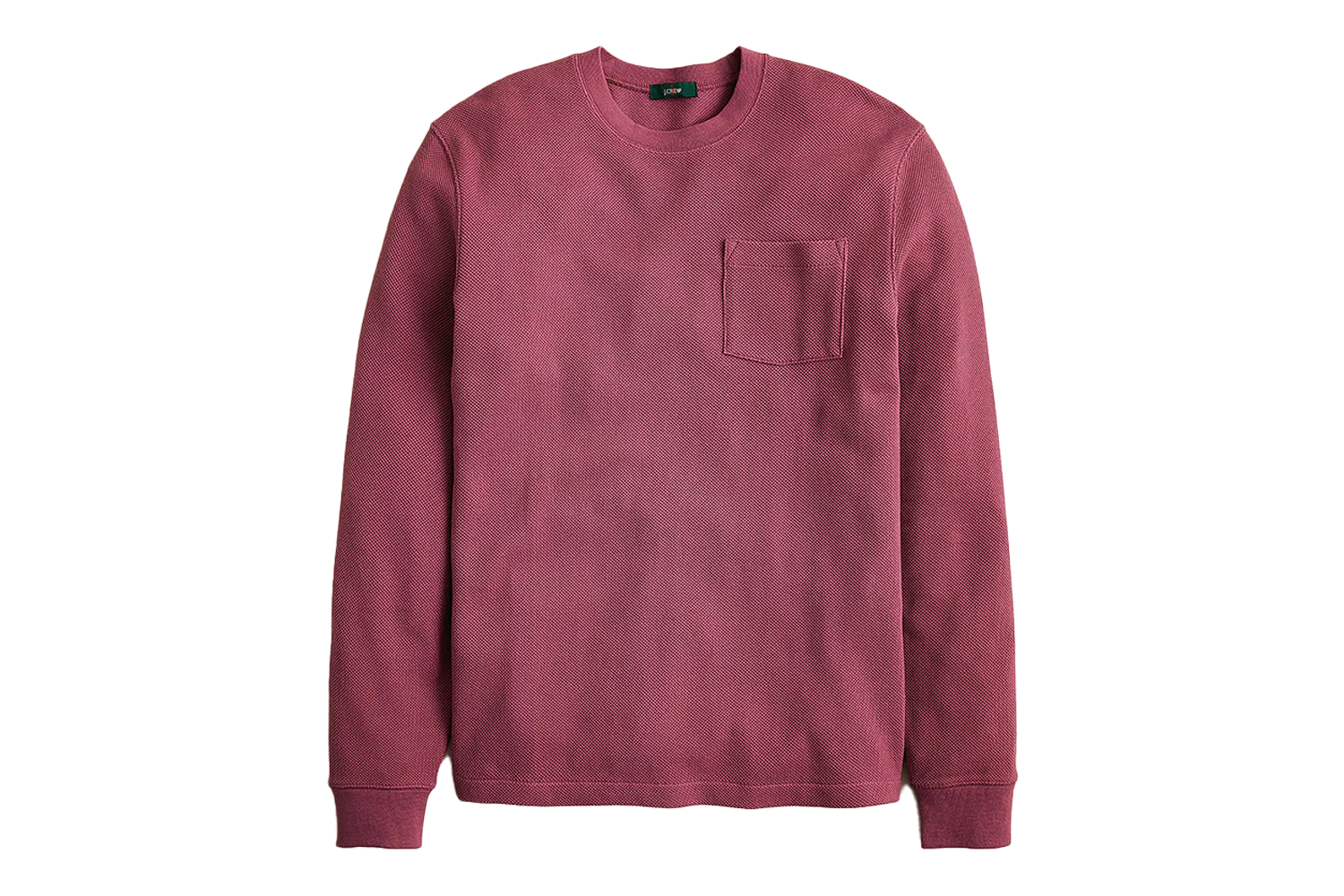 J.Crew Long-Sleeve Macropiqué Cotton T-Shirt