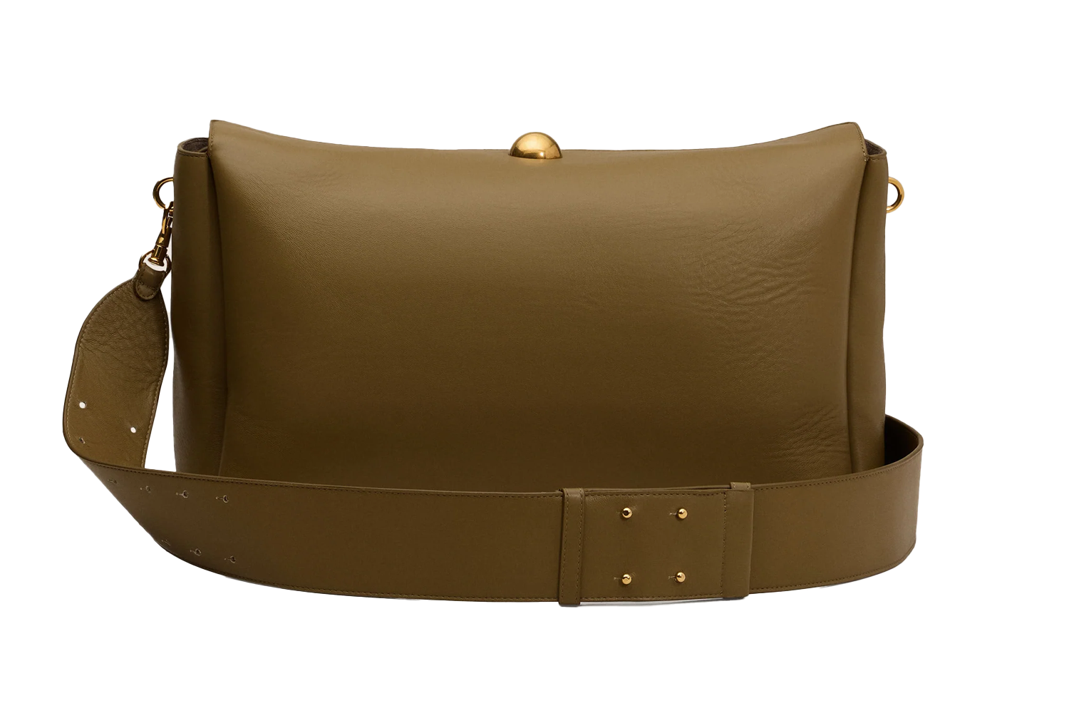 Ami Khaki Leather Large Carrousel Bag