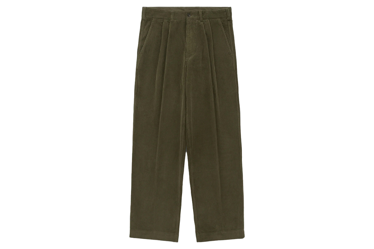 Knickerbocker Canal Pleated Corduroy Cotton Pant