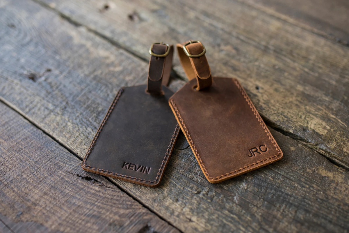 Italian Leather Luggage Tag