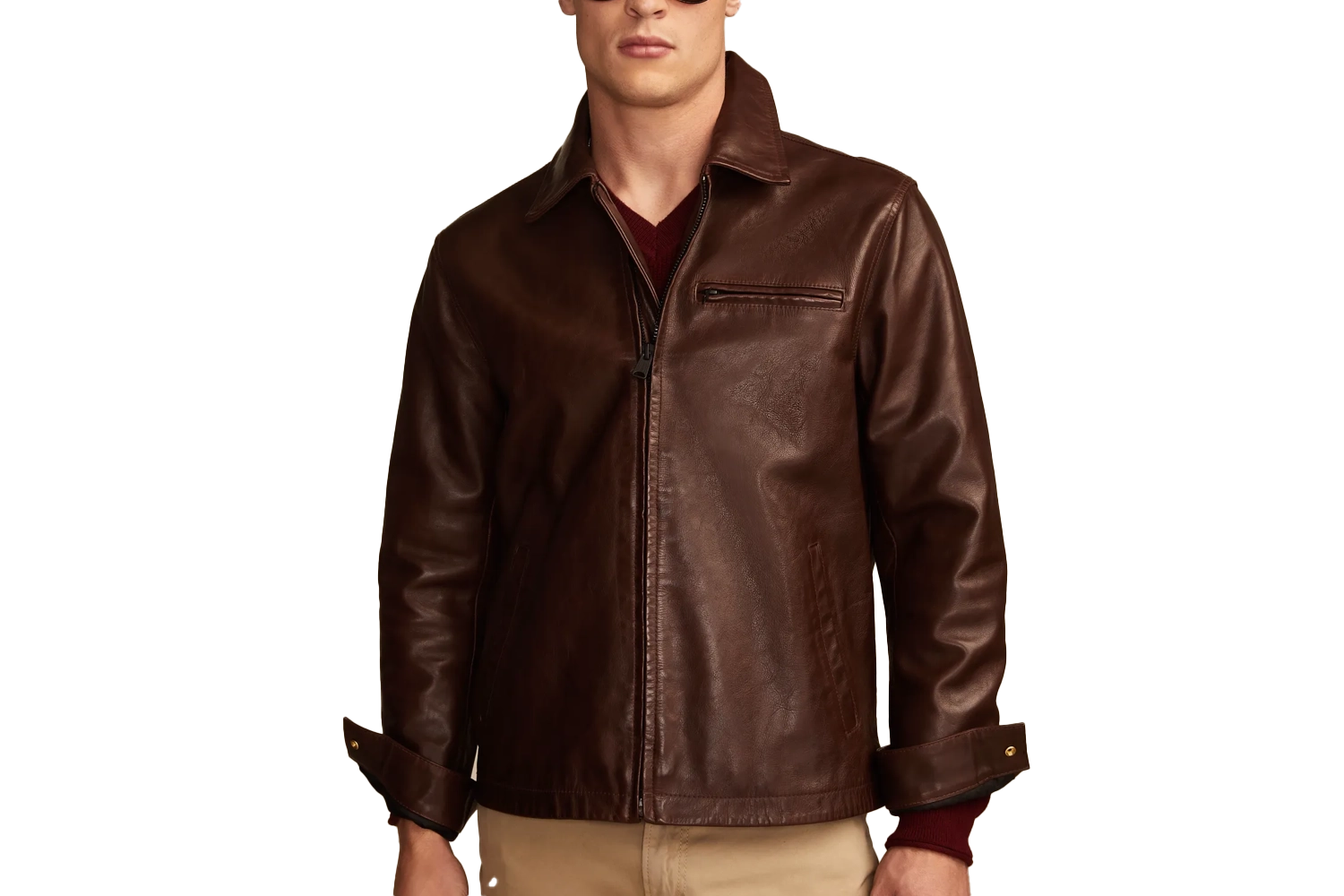 Lucky Brand Leather Touring Jacket