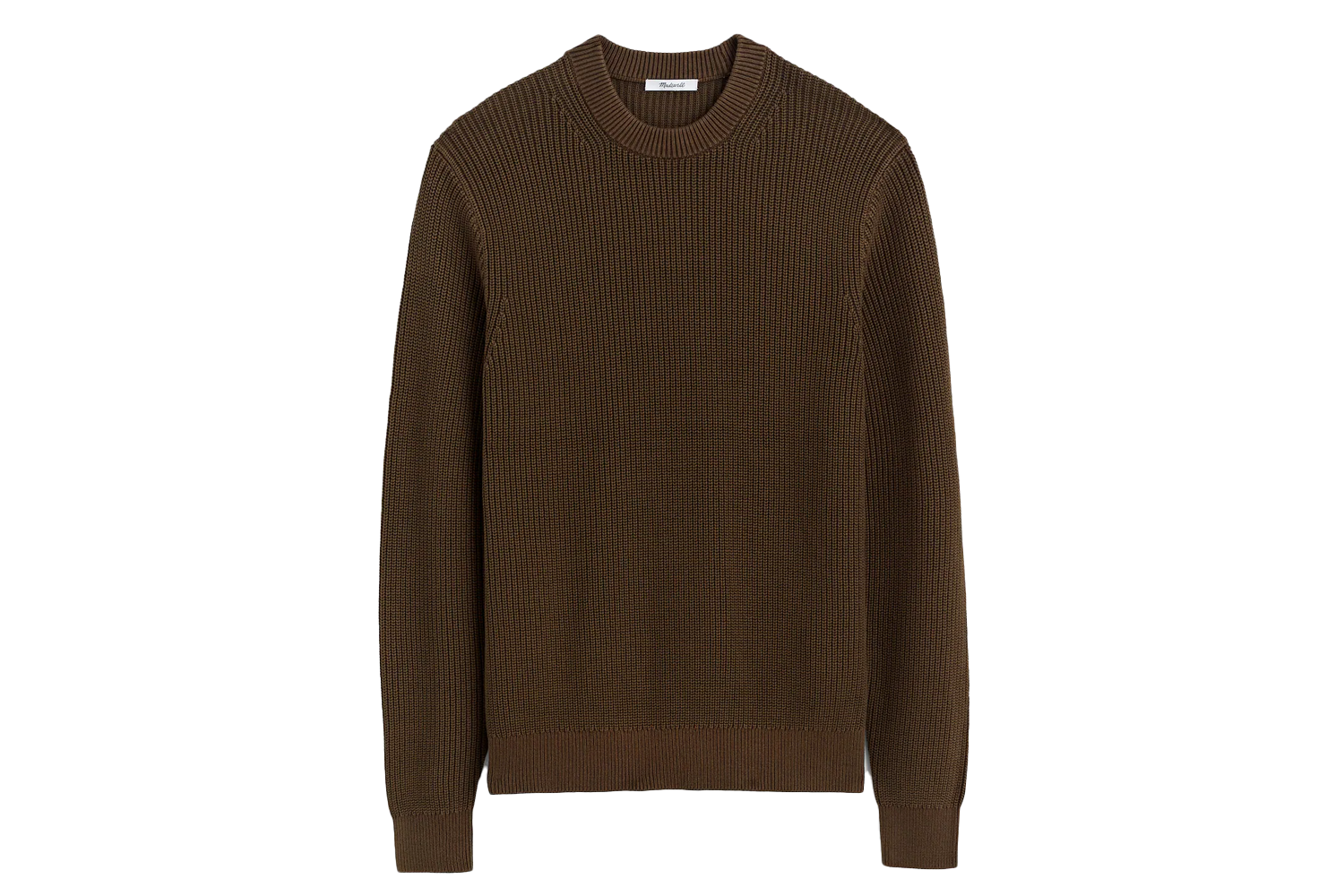 Madewell Cotton Shaker-Stitch Crewneck Sweater