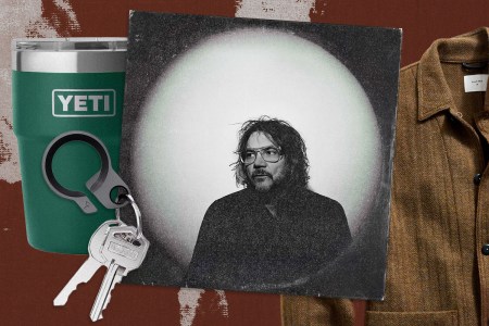 collage of items on dark background