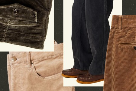 collage of corduroys on textured background