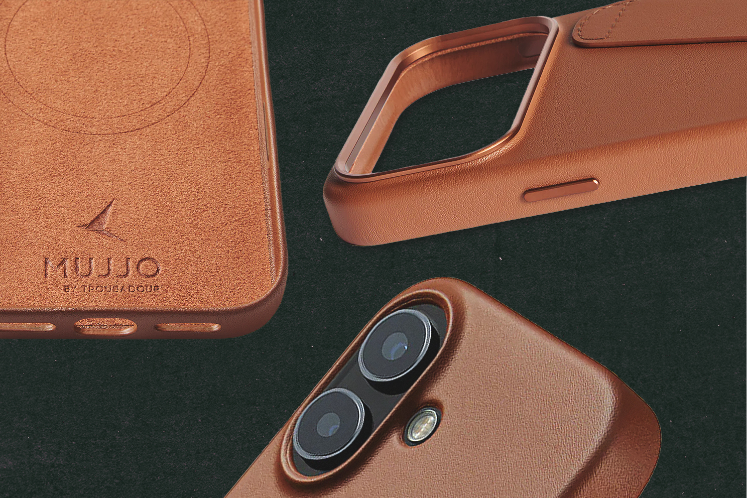 iphone cases on green background