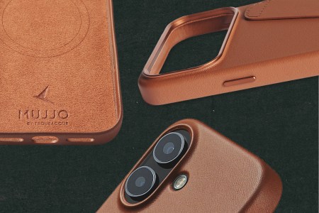 iphone cases on green background