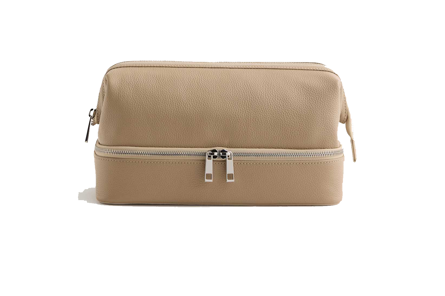 Quince Italian Leather Dual Compartment Toiletry Bag