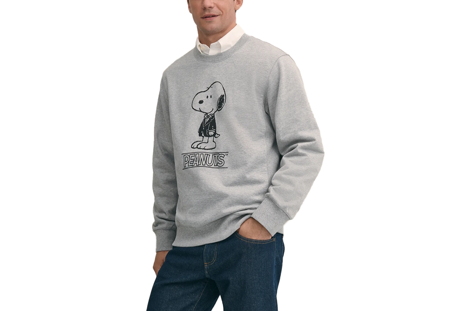 Brooks Brothers x Peanuts Cotton Graphic Snoopy French Terry Sweatshirt