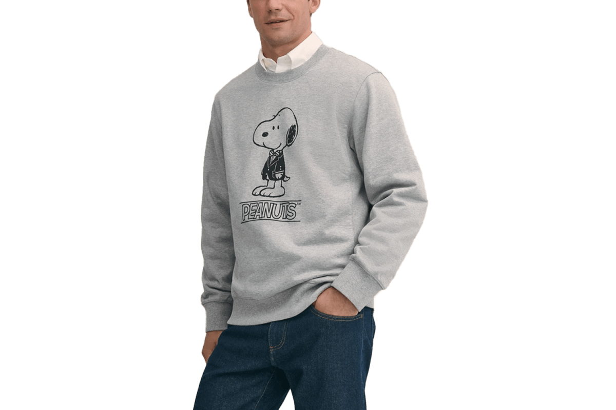 Brooks Brothers x Peanuts Cotton Graphic Snoopy French Terry Sweatshirt