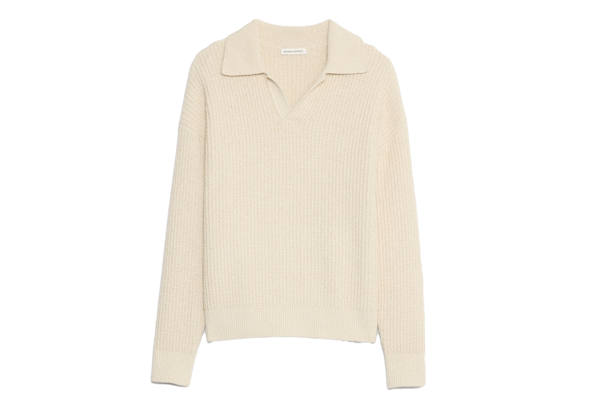 Banana Republic Chunky Cotton-Blend Sweater Polo