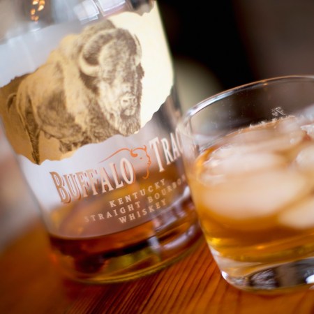 Bottle of Buffalo Trace whiskey